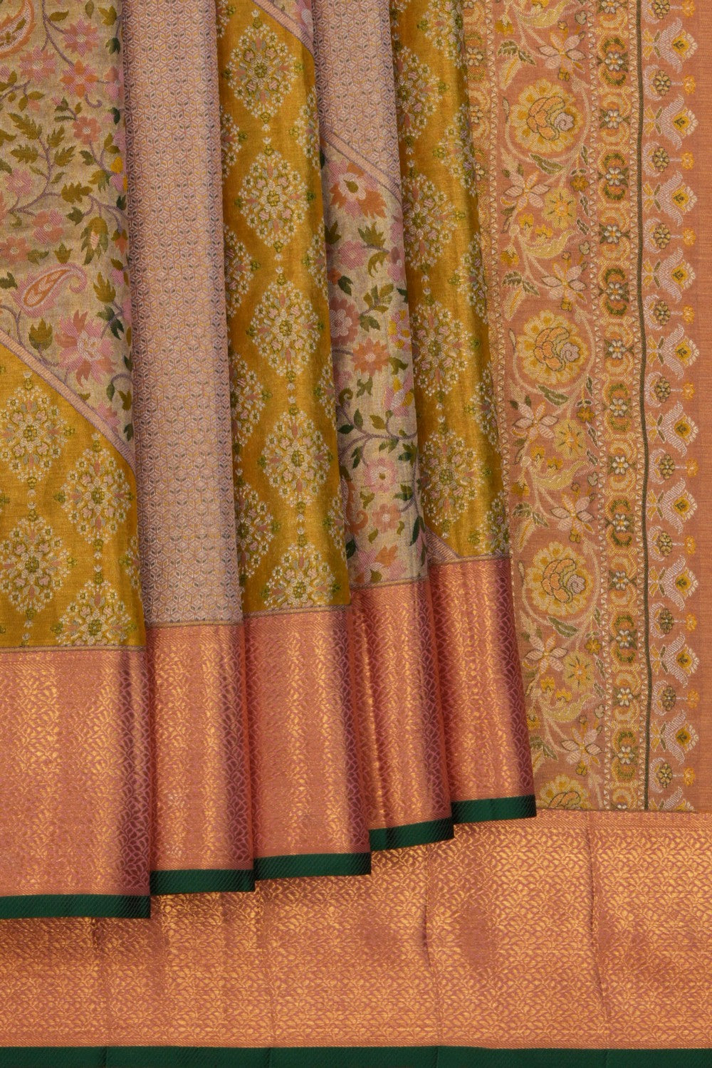 Image of Kanchipattu Brocade Gold Saree